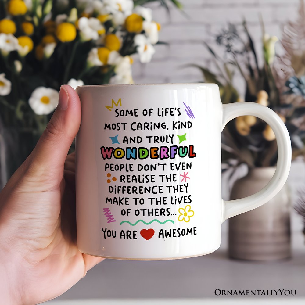 You Are Wonderful Personalized Mug, Heartful Message Gift With Custom Name