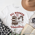 All Booked For Valentines Cupid T-Shirt, Vintage Funny Bookworm Tee