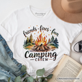 Camping Crew Campfire T-Shirt, Friends Fires Fun Outdoor Tee
