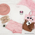 Cute Pocket Pink Axolotl T-Shirt, Salamander Animal Tee