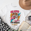 Heaven Lifts its Voice in Praise Christian T-Shirt, Tiger Psalm 19:1 Bible Verse Tee