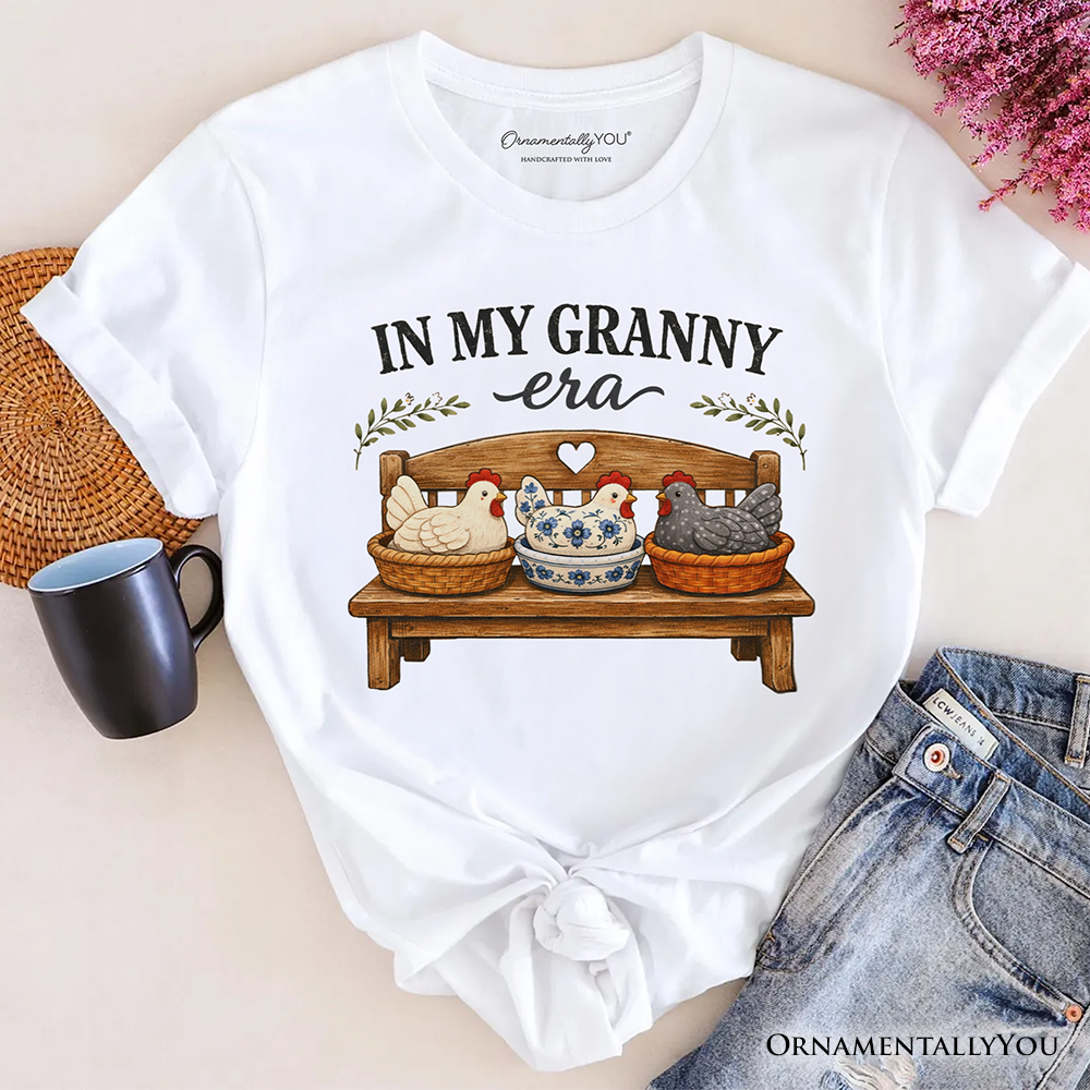 In My Granny Era Chicken Vintage T-Shirt, Cozy Farmhouse Country Grandma Tee