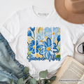 Summer Vibes Brushsroke Flowers T-Shirt, Aesthetic Tee