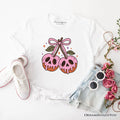 Sweet and Spooky Poison Cherries Halloween T-Shirt, Coquette Skulls Tee