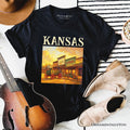Vintage Kansas State Dodge City Boot Hill Street Scene T-Shirt, Wild West Tee and Frontier Souvenir