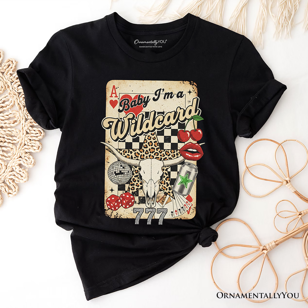 Wildcard Cowgirl T-Shirt, Vintage Western Collage Leopard Skull Tee