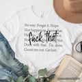 Fed Up With It T-Shirt, Sarcastic Minimalist White Tee for Blunt Women