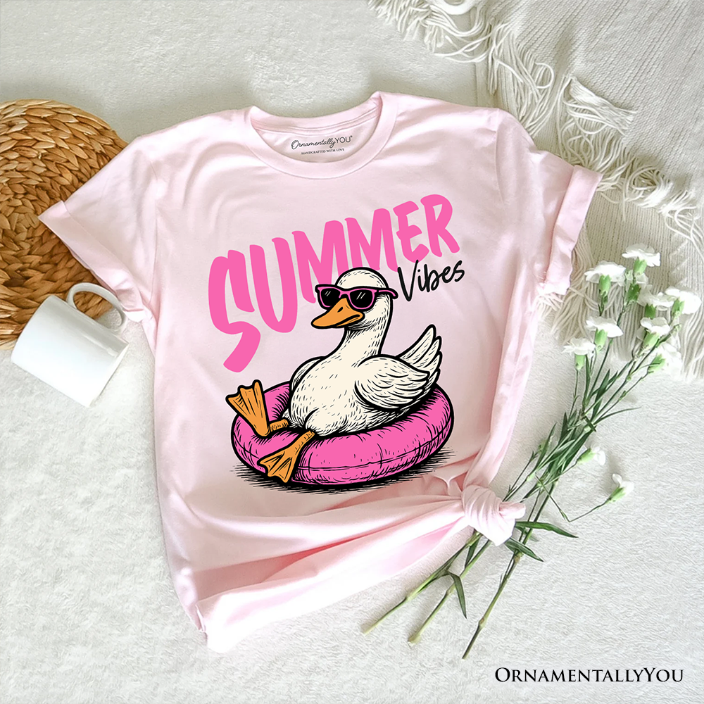 Summer Vibes Goose T-Shirt, Funny Beach Vacation Tee