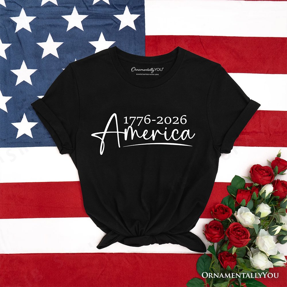 250 Years American Anniversary T-Shirt, 4th of July Minimalistic Patriotic 1776–2026 Tee