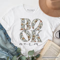 Bookworm Floral T-Shirt, Boho Wildflower Book Lover Tee