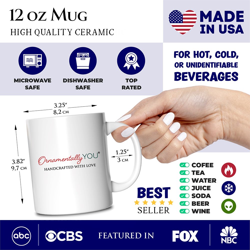 Snowy Owl Personalized Mug, Grand Arctic Majesty Christmas Gift With Custom Name and Date