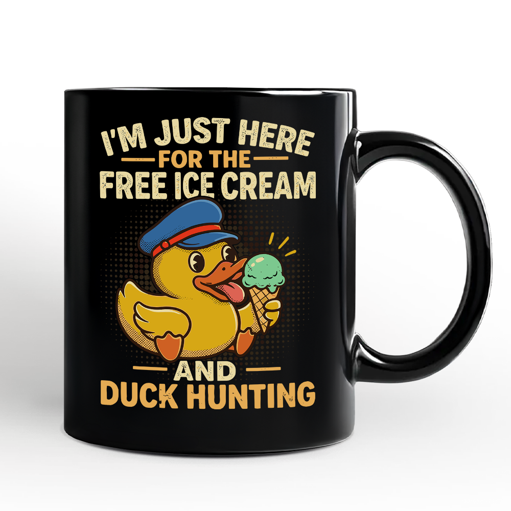 Funny Resin Duck Cruise Personalized Mug, Ice Cream And Duck Hunter Vacation Gift with Custom Name