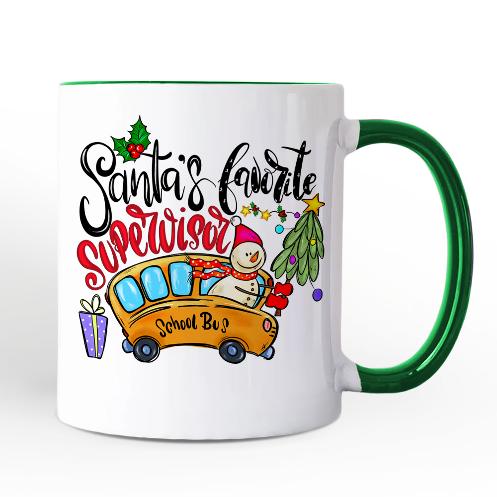 Santa's Favorite Supervisor Personalized Mug, Mentorship Appreciation Gift with Custom Name
